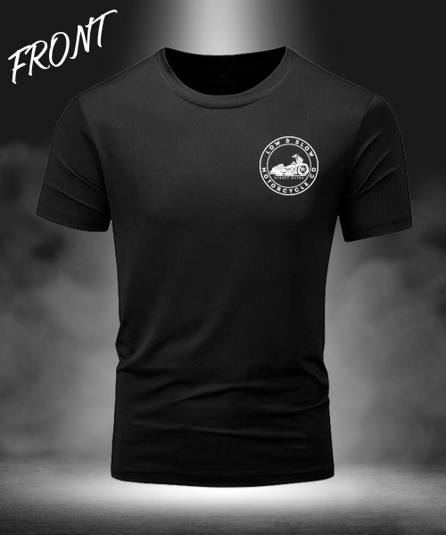 Low & Slow Nation Street Glide Edition black T-shirt, front view