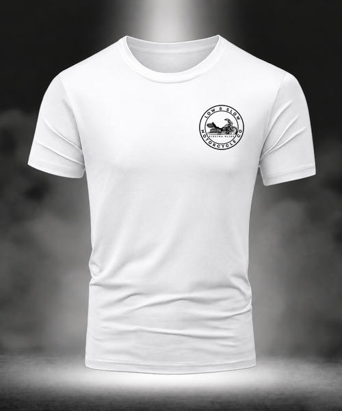 Low & Slow Nation Electra Glide Edition white T-shirt, front view