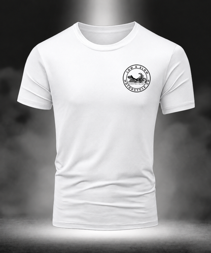 Low & Slow Nation Electra Glide Edition white T-shirt, front view