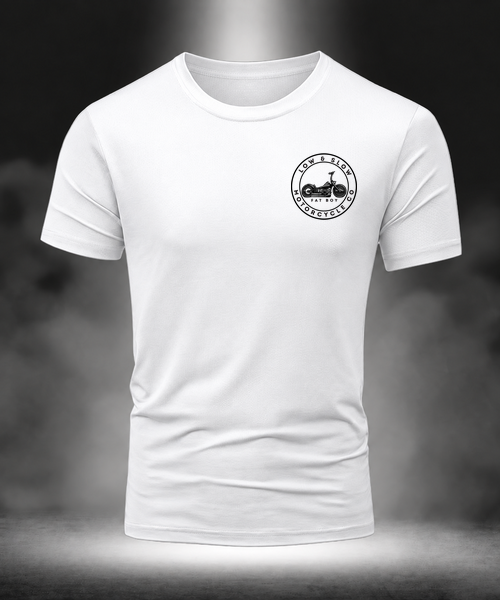 Low & Slow Nation Fat Boy Edition white T-shirt, front view