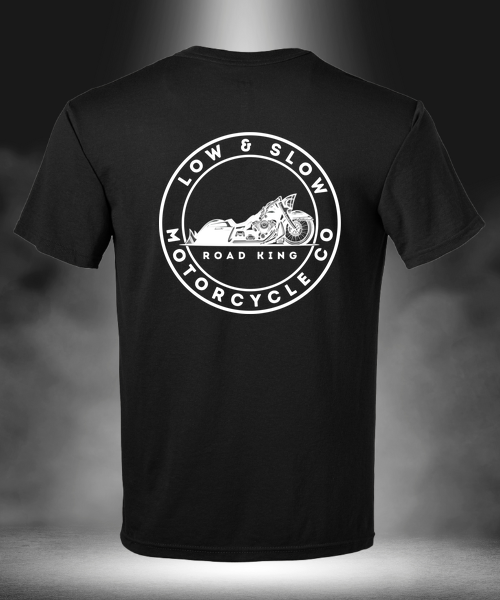 Low & Slow Nation Road King with Beach Bars Edition black T-shirt, back view
