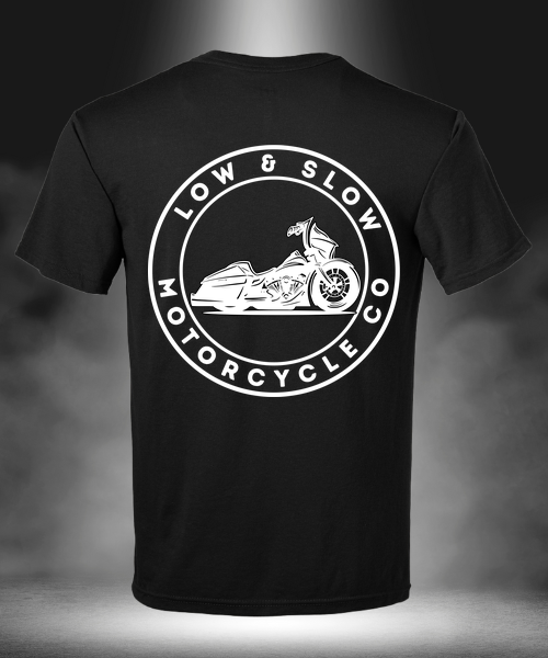 Low & Slow Nation Street Glide Edition black T-shirt, back view
