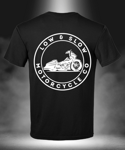 Low & Slow Nation Street Glide Edition black T-shirt, back view